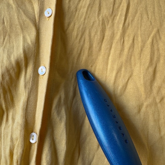 Malo 100% Cotton Yellow Button-Up Cardigan Sweater Sz M - Picture 5 of 14